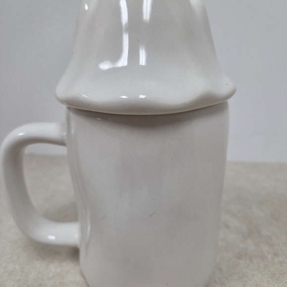 Rae Dunn Halloween "HEY BOO" Porcelain Mug With Ghost Topper - Picture 3 of 6